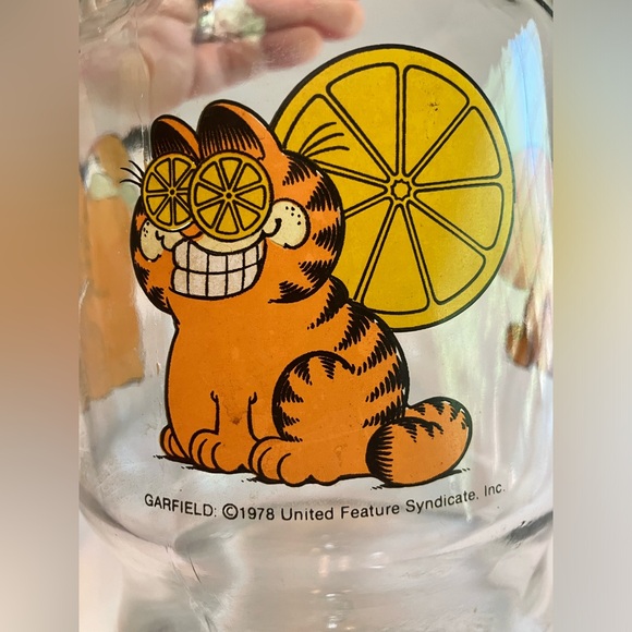 Vintage 1978 Anchor Hocking GARFIELD Jim Davis Juice Pitcher Carafe NO Lid - Picture 4 of 7